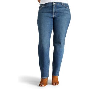 Lee womens Plus Size Instantly Slims Classic Relaxed Fit Monroe Straight Leg Jean