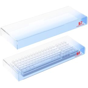 SELORSS Computer Keyboard Stand for Desk, Clear Acrylic Keyboard Tray 366 RGB LED Backlit, Keyboard Riser with USB Interface,Desk Riser for Easy Ergonomic Typing and Working at Home&Office
