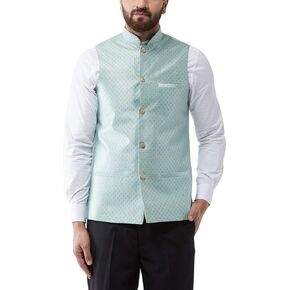 سوجانيا (منذ عام 1958، سترة نهرو للرجال بتصميم ذاتي من مزيج الحرير باللون الأرجواني والذهبي in Kuwait