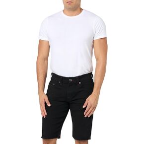 True Religion Men's Ricky Sn Nf 1/2" Short W/Rips with Fray Hem