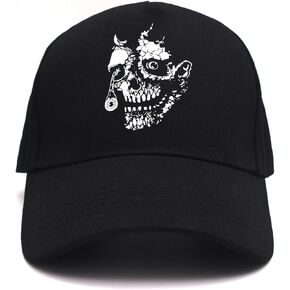 Adjustable Ghost Skull Embroidered Cotton Ball Hat Halloween Baseball Cap for Women and Men