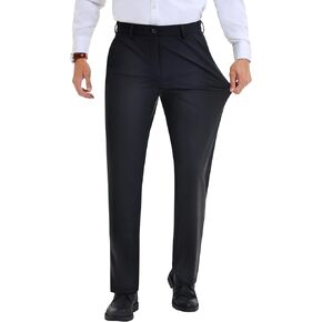 Mens Stretch Dress Pants Slim Fit Dress Pants for Men Expandable Waist Dress Pants Casual Athletic Golf Pants