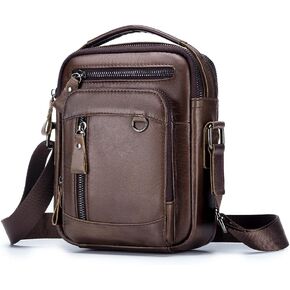 Genuine leather men's bag,shoulder bag for men,Briefcase Handbag CrossBody bag small Messenger bag