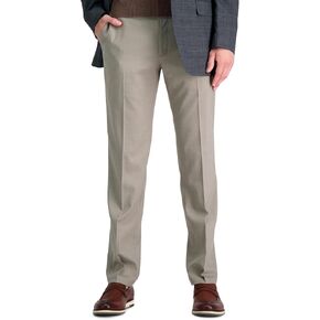 J.M. Haggar Men's 4-Way Stretch Straight Fit Flat Front Dress Pant, Black Onyx, 40x32