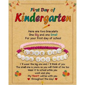 First Day of School Bracelet for Mommy and Daughter Mommy and Me Bracelet Back to School Bracelets