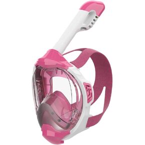 Jwintee Kids Full Face Snorkel Mask, Kids Snorkeling Set Gear with Camera Mount, Dry Top Anti-Leak Anti-Fog, 180 Degree Panoramic View