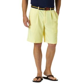 Haggar Men's Cool 18 Gabardine Pleated Shorts
