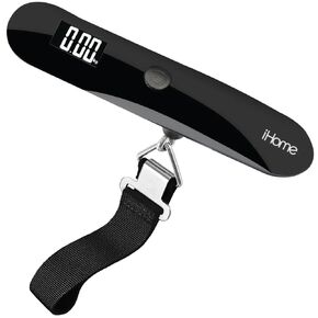 iHome Digital Luggage Scale - 110lbs Portable Luggage Scale with LCD Display - Luggage Weight Scale for Travel Accessories with Strong Straps (Battery Included)