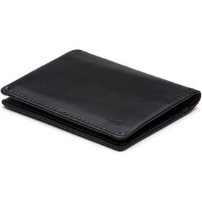 Bellroy Slim Sleeve Wallet (Premium Leather, Front Pocket Wallet, Thin Bifold Design, Holds 4-12 Cards, Folded Note Storage) - Black