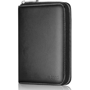 Passport Wallet, Passport Holder for Travel Family, Ultra Large Storage up to 3 Passport Pockets. RFID Passport Cover Passport Case with Zipper Closure