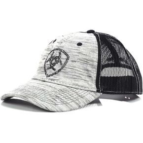 ARIAT Women's Grey Rhinestone Cap with Snapback Closure