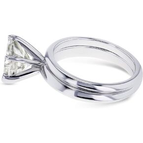 Kobelli Oval Moissanite 6-prong Solitaire Bridal Rings Set 2 1/10 Carat in 14k White Gold
