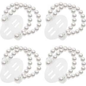 Waydress Corsage Wristlet Band Elastic Pearl Wrist Wedding Corsage Pearl Bracelet Stretch Pearl Wedding Wristband for Wedding