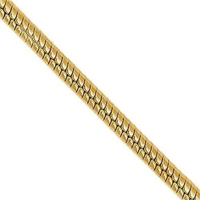 Avariah Solid 14K Yellow Gold 1.6mm Round Snake Lobster Lock Chain -16.0" 18.0" 20.0" 22.0" 24.0" 26.0" 30.0"