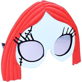 Sun-Staches Jack Skellington Sunglasses | Nightmare Before Christmas Costume Accessory | UV400 | One-Size Fits Most