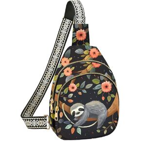 Yrebyou Small Sling Bag for Women Leather Sling Crossbody Bags Travel Chest Daypack Adjustable for Casual Outdoor in Saudi Arabia