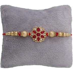 Brother Rakhi with Greeting Card | Rakhi Thread | Rakhi Gifts for Brother, Sister, Bhaiya, Bhabhi for Indian Rakhi Raksha Bandhan Festival (K11)