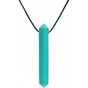 ARK's Krypto-Bite XT Chewable Gem Necklace Chew Jewelry (Extra Tough, Teal)