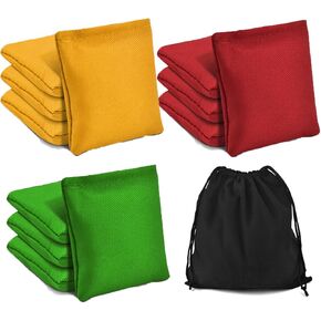 TINDTOP Bean Bags for Tossing(3.9 * 3.9inch, 100g/3.5oz), 12 Pack Cornhole Outdoor Toss Gaming Colorful Canvas Bean Bags Carnival Games Kids Beanbags Throwing Games for Kids Halloween Games