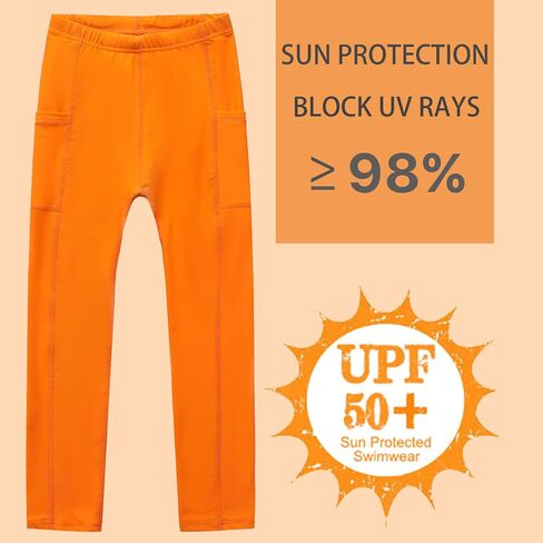 UPF 50+ Kid's Swim Pants Swim Leggings for Boys and Girls Sun Protective in Kuwait