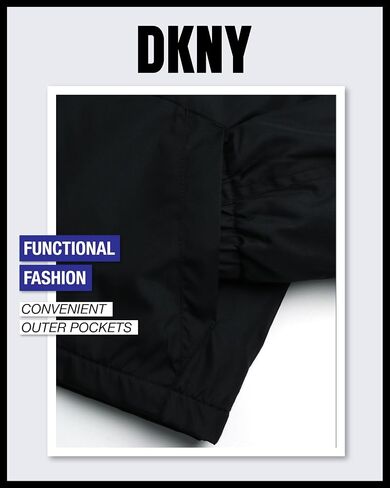 DKNY Boys Fleece Jacket - Weather Resistant Cozy Lightweight Jacket - Polar Fleece Lined Zip Up Hooded Jacket for Boys in Saudi Arabia