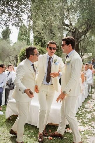 3 Piece Suit Men Slim Fit Wedding Suits for Mens Elegant One Button Jacket Single Breasted Vest Pants Set in Saudi Arabia