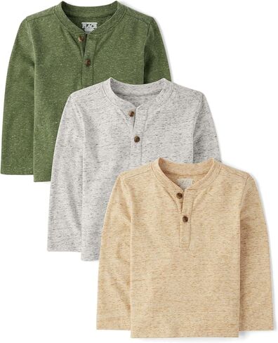 The Children's Place Boys' and Toddler Long Sleeve Thermal Henley Shirt in Saudi Arabia