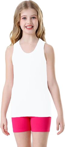 Soft Undershirt Tank Top Cotton Undershirt Sleeveless Shirts for kids Girls Or Boys in Saudi Arabia