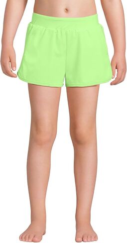 Lands' End Big Girls UPF 50 Quick Dry Beach Swim Shorts, Medium, Lime Jade in Saudi Arabia
