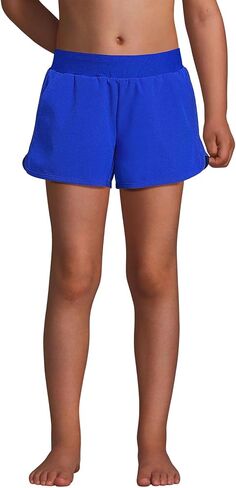 Lands' End Big Girls UPF 50 Quick Dry Beach Swim Shorts, Large, Electric Blue in Saudi Arabia