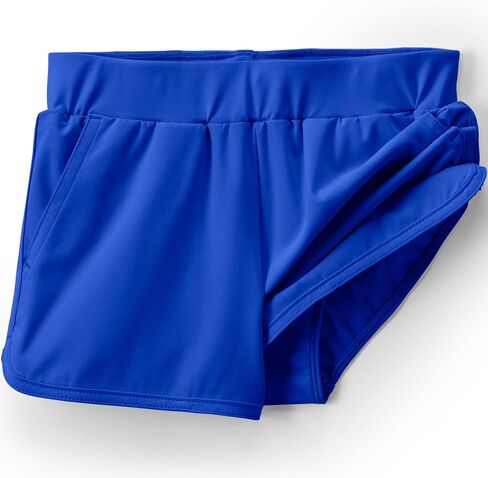 Lands' End Big Girls UPF 50 Quick Dry Beach Swim Shorts, Large, Electric Blue in Saudi Arabia