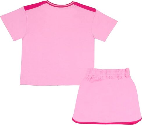 Barbie Little Girls Skort Set Short Sleeve Shirt and Skort Girls Fashion in Saudi Arabia