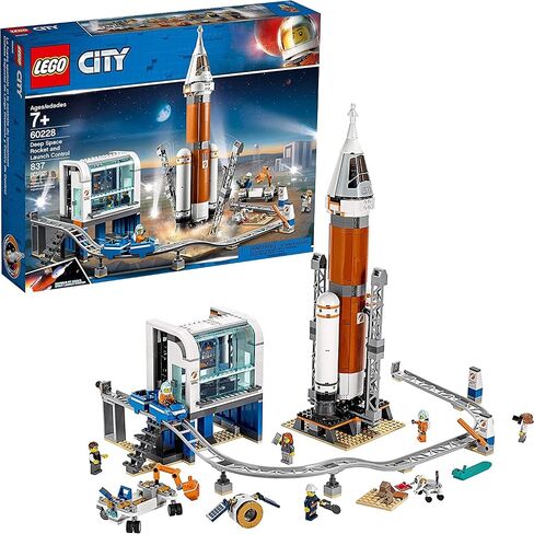 LEGO City Space Deep Space Rocket and Launch Control 60228 Model Rocket Building Kit with Toy Monorail, Control Tower and Astronaut Minifigures, Fun STEM Toy for Creative Play (837 Pieces) in Saudi Arabia