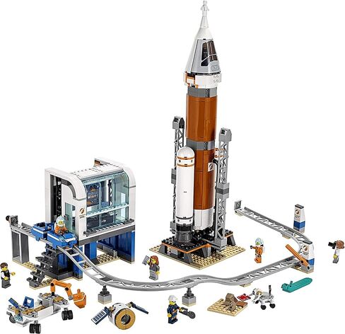 LEGO City Space Deep Space Rocket and Launch Control 60228 Model Rocket Building Kit with Toy Monorail, Control Tower and Astronaut Minifigures, Fun STEM Toy for Creative Play (837 Pieces) in Saudi Arabia