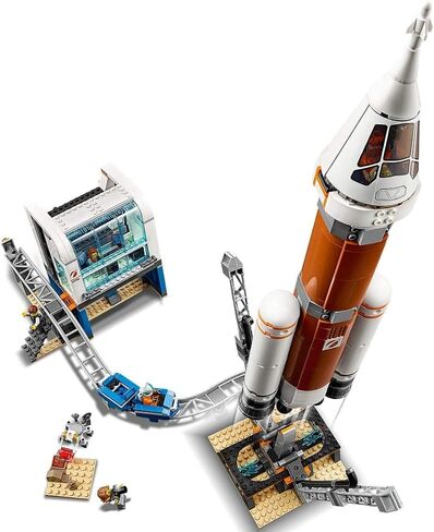 LEGO City Space Deep Space Rocket and Launch Control 60228 Model Rocket Building Kit with Toy Monorail, Control Tower and Astronaut Minifigures, Fun STEM Toy for Creative Play (837 Pieces) in Saudi Arabia
