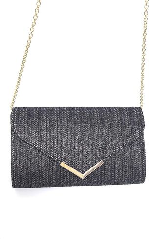 Vintage Straw Clutch Bag Purse Elegant Summer Evening Bag Hand Woven Beach Handbags Women Wedding Vacation Travel Party Bag in Kuwait