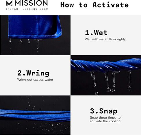 قناع تبريد للرقبة من MISSION، أكثر من 12 طريقة للارتداء، قناع للوجه بعامل حماية من الأشعة فوق البنفسجية 50، يبرد عندما يكون مبتلًا باللون الأزرق المموه in Kuwait