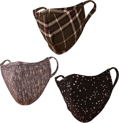 Touchstone super soft knitted cotton medium size face mask double layer Reusable Machine Washable for men, women. in Saudi Arabia