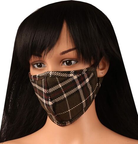 Touchstone super soft knitted cotton medium size face mask double layer Reusable Machine Washable for men, women. in Saudi Arabia