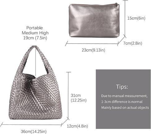 Woven Tote Bag Womens Purse: Vegan Leather Shoulder Handbags - Large Summer Beach Tote Bags - Travel Totes in Saudi Arabia