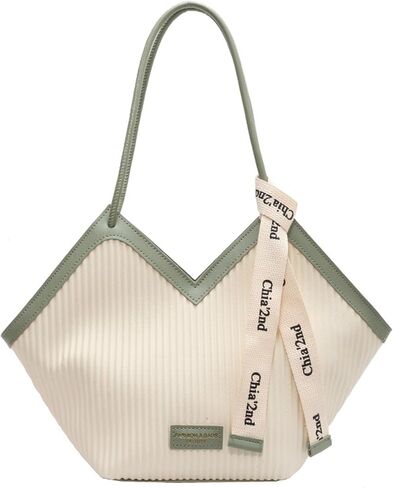 Heart Shaped Handbag, Fashionable Versatile Zippered Leather Shoulder Bag, Comfortable Hand Striped Tote Bags in Saudi Arabia