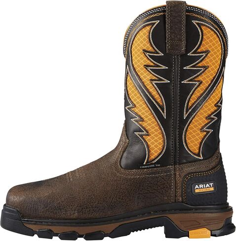 Ariat Mens Intrepid VentTEK Composite Toe Work Boot Cocoa Brown/Work Orange 10 Wide in Saudi Arabia