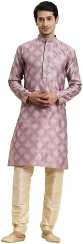 Sojanya (Since 1958 Men's Jacquard Silk Self Design Indian Traditional Ethnic Dresses Only Long Kurta in Saudi Arabia