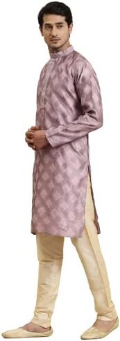 Sojanya (Since 1958 Men's Jacquard Silk Self Design Indian Traditional Ethnic Dresses Only Long Kurta in Saudi Arabia