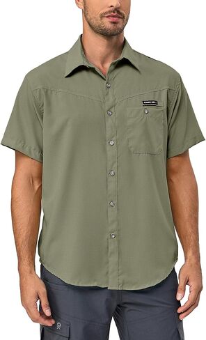 قميص Little Donkey Andy الرجالي للحماية من الأشعة فوق البنفسجية بعامل حماية من الأشعة فوق البنفسجية 50، قمصان مسامية للغاية بأكمام قصيرة لصيد الأسماك والمشي لمسافات طويلة in Kuwait