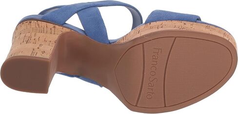 Franco Sarto Women's Scarlett Platform Sandal Heeled, Sunset Yellow Suede, 6 in Kuwait