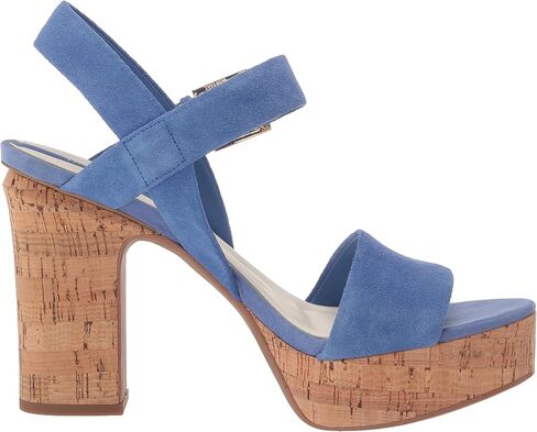 Franco Sarto Women's Scarlett Platform Sandal Heeled, Sunset Yellow Suede, 6 in Kuwait