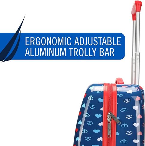 Nautica Kids Luggage - 18" Airline Approved Rolling Hardside Upright Carry-on Suitcase with Wheels (Nautica Peace) in Saudi Arabia