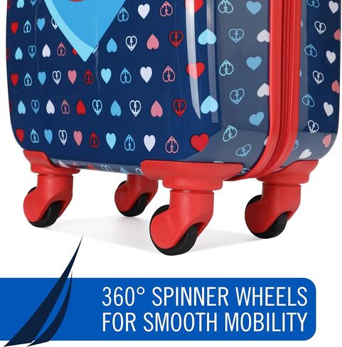 Nautica Kids Luggage - 18" Airline Approved Rolling Hardside Upright Carry-on Suitcase with Wheels (Nautica Peace) in Saudi Arabia