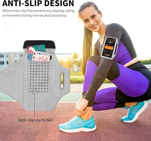 Running Armband with Airpods Bag 3D Design Cell Phone Armband for iPhone 14 13 Pro 14 Plus, Galaxy S20/S10 Water Resistant Sports Phone Holder Case & Zipper Slot Car Key Holder for 6.9 inch Phone in Saudi Arabia